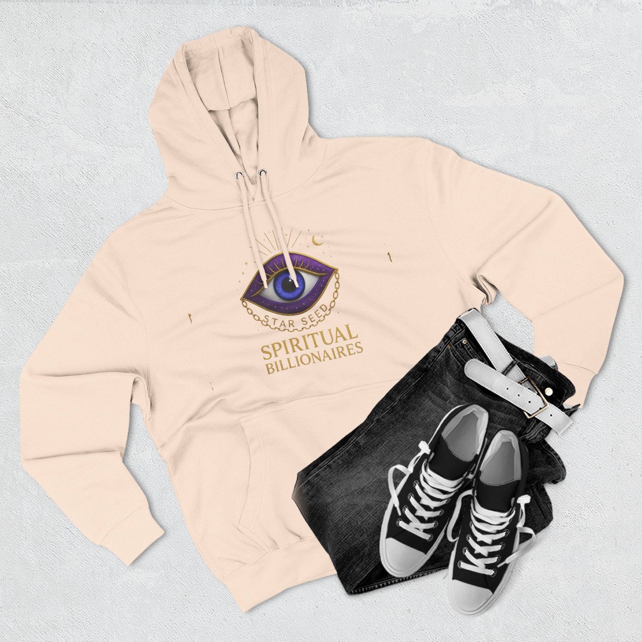 Spiritual Billionaires Hoodie, Cozy Fleece Hoodie, Mindfulness Apparel, Inspirational Gift, Spirituality Sweatshirt, Not Religious Design