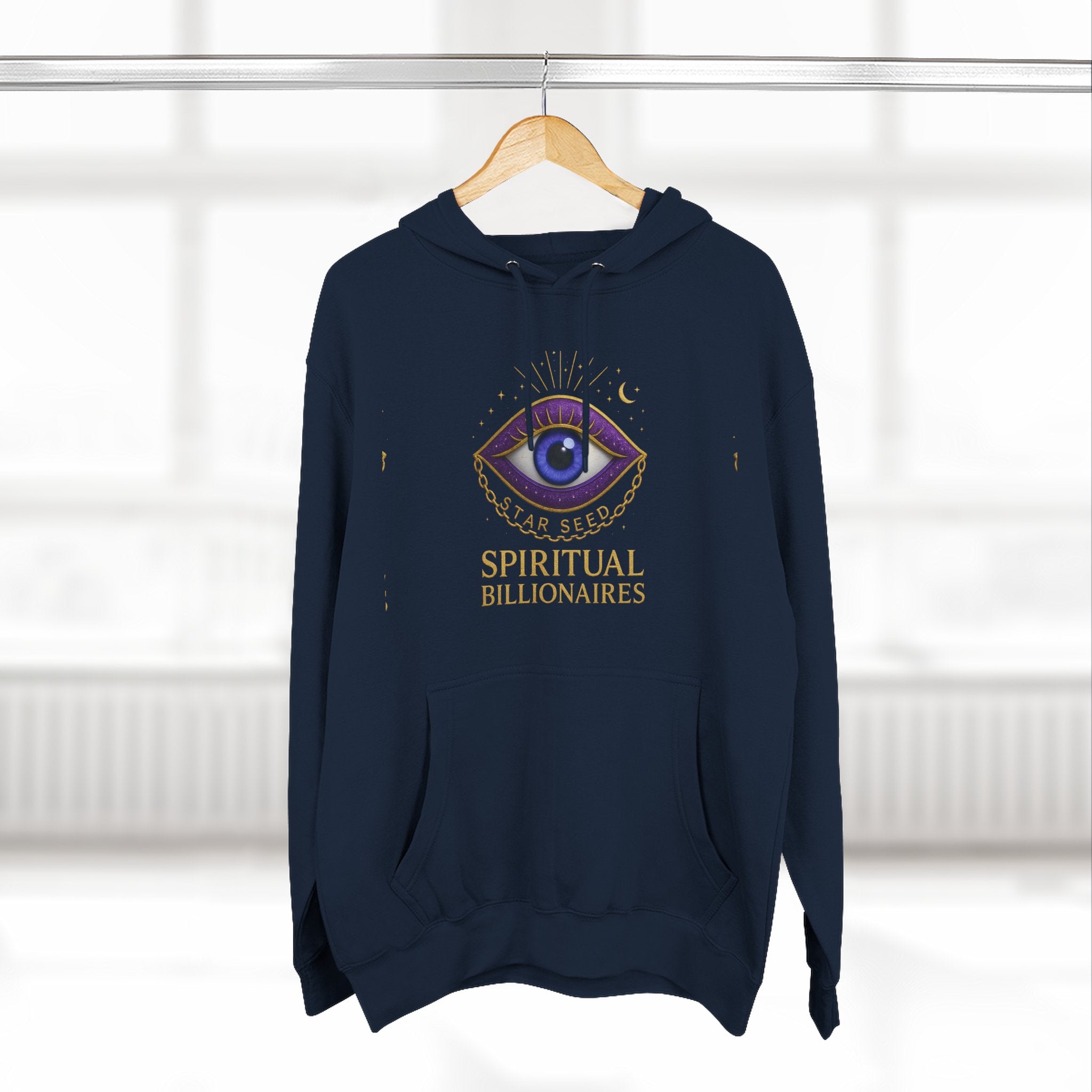 Spiritual Billionaires Hoodie, Cozy Fleece Hoodie, Mindfulness Apparel, Inspirational Gift, Spirituality Sweatshirt, Not Religious Design