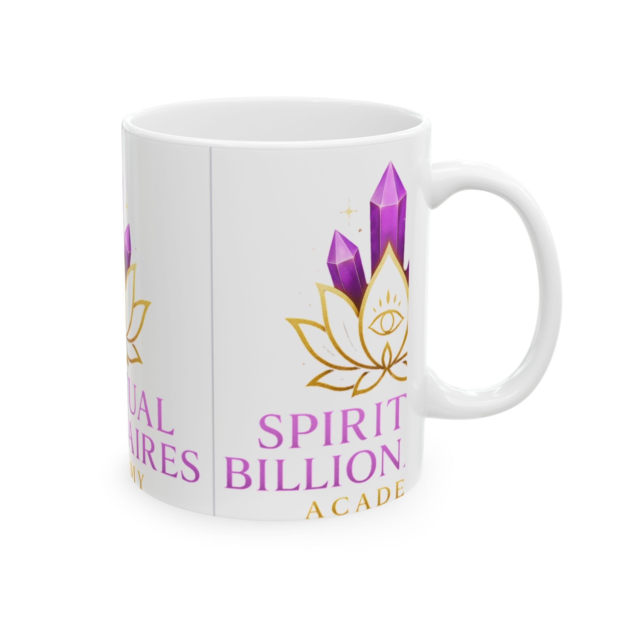 Spiritual Billionaires Academy Mug - Motivational Ceramic Coffee Cup for Meditation, Gifts for Spiritual Seekers, Inspirational Drinkware