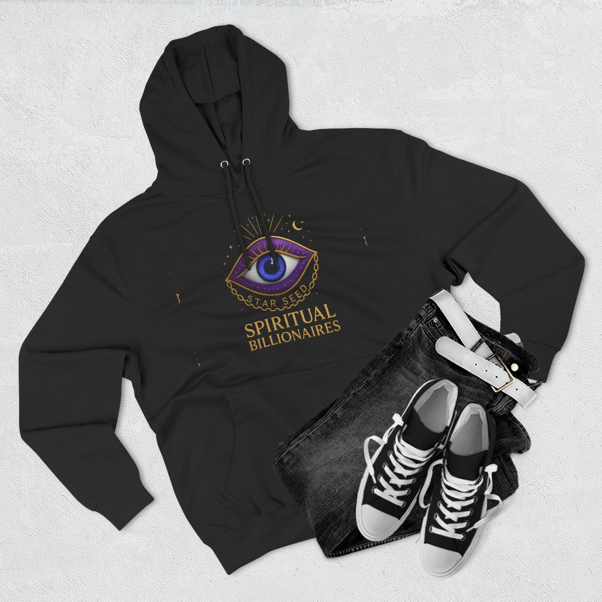 Spiritual Billionaires Hoodie, Cozy Fleece Hoodie, Mindfulness Apparel, Inspirational Gift, Spirituality Sweatshirt, Not Religious Design