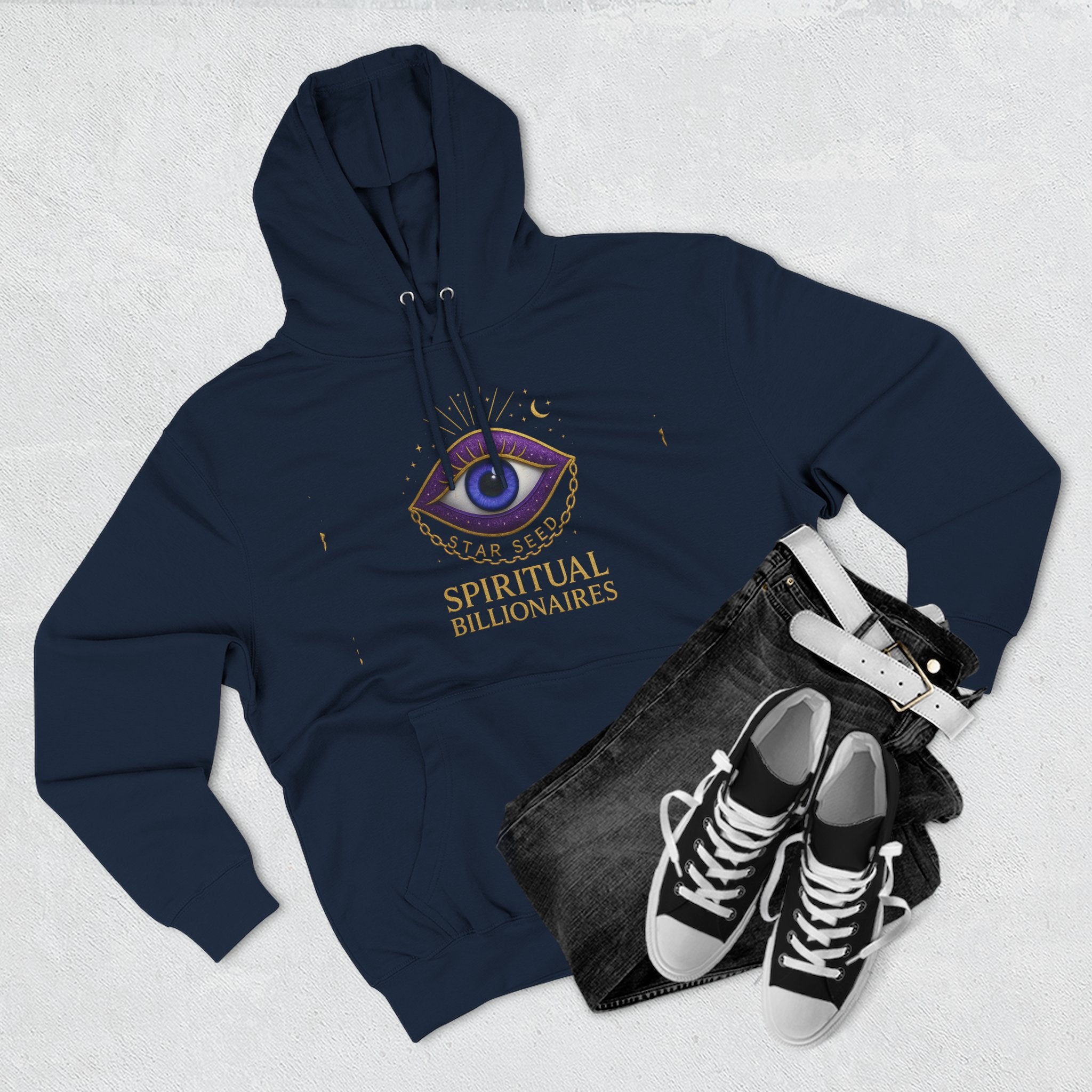 Spiritual Billionaires Hoodie, Cozy Fleece Hoodie, Mindfulness Apparel, Inspirational Gift, Spirituality Sweatshirt, Not Religious Design