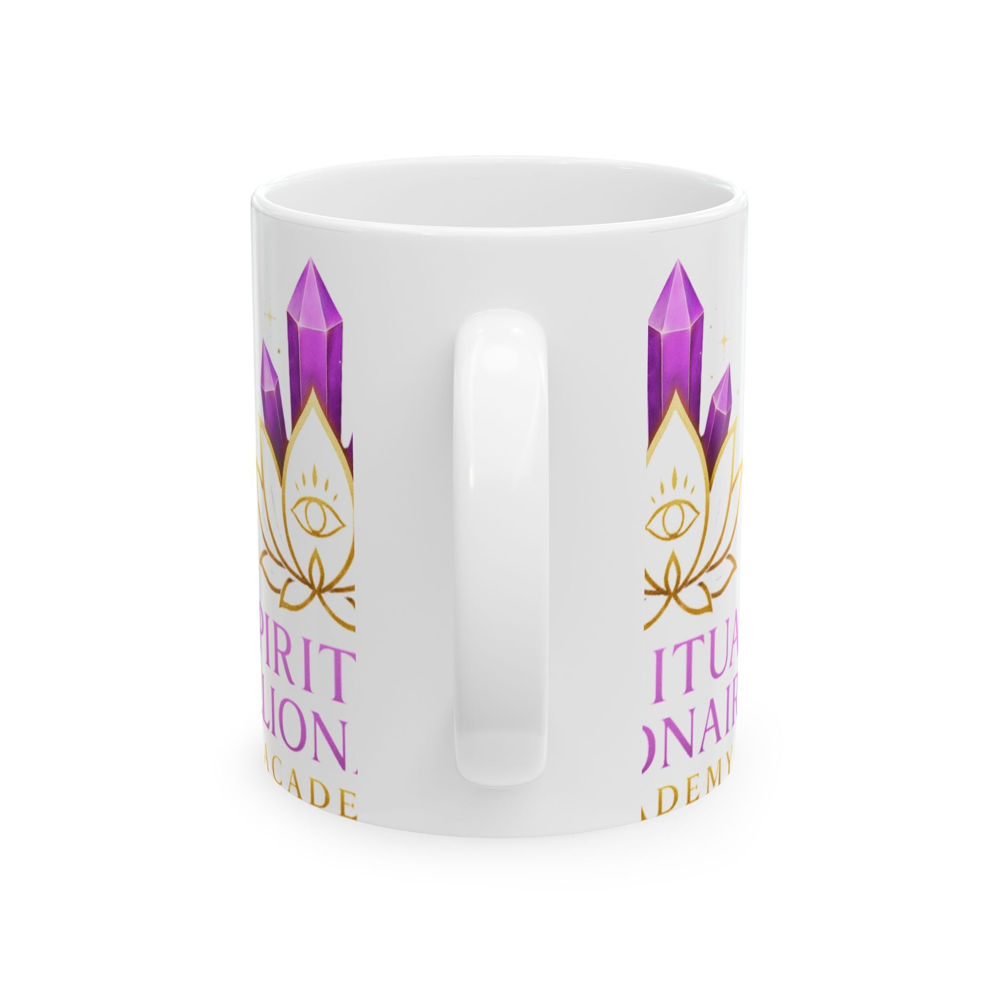 Spiritual Billionaires Academy Mug - Motivational Ceramic Coffee Cup for Meditation, Gifts for Spiritual Seekers, Inspirational Drinkware