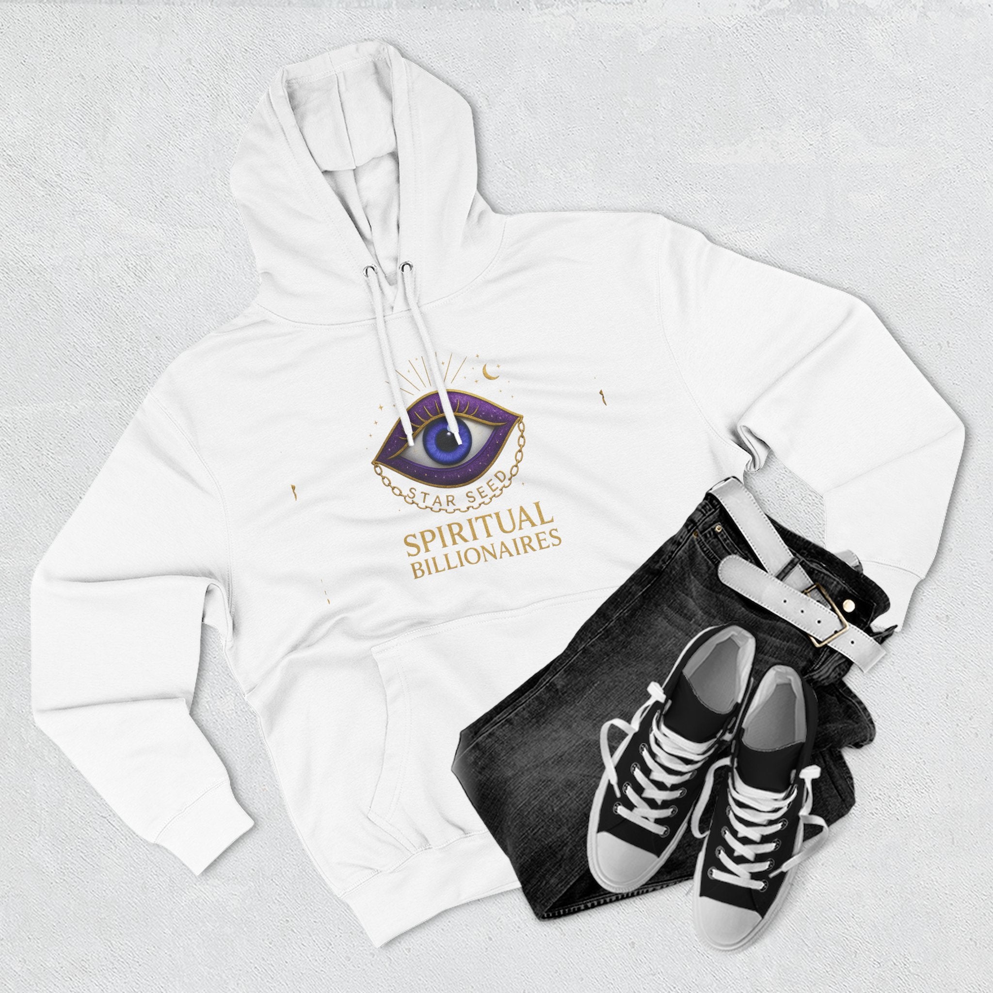 Spiritual Billionaires Hoodie, Cozy Fleece Hoodie, Mindfulness Apparel, Inspirational Gift, Spirituality Sweatshirt, Not Religious Design