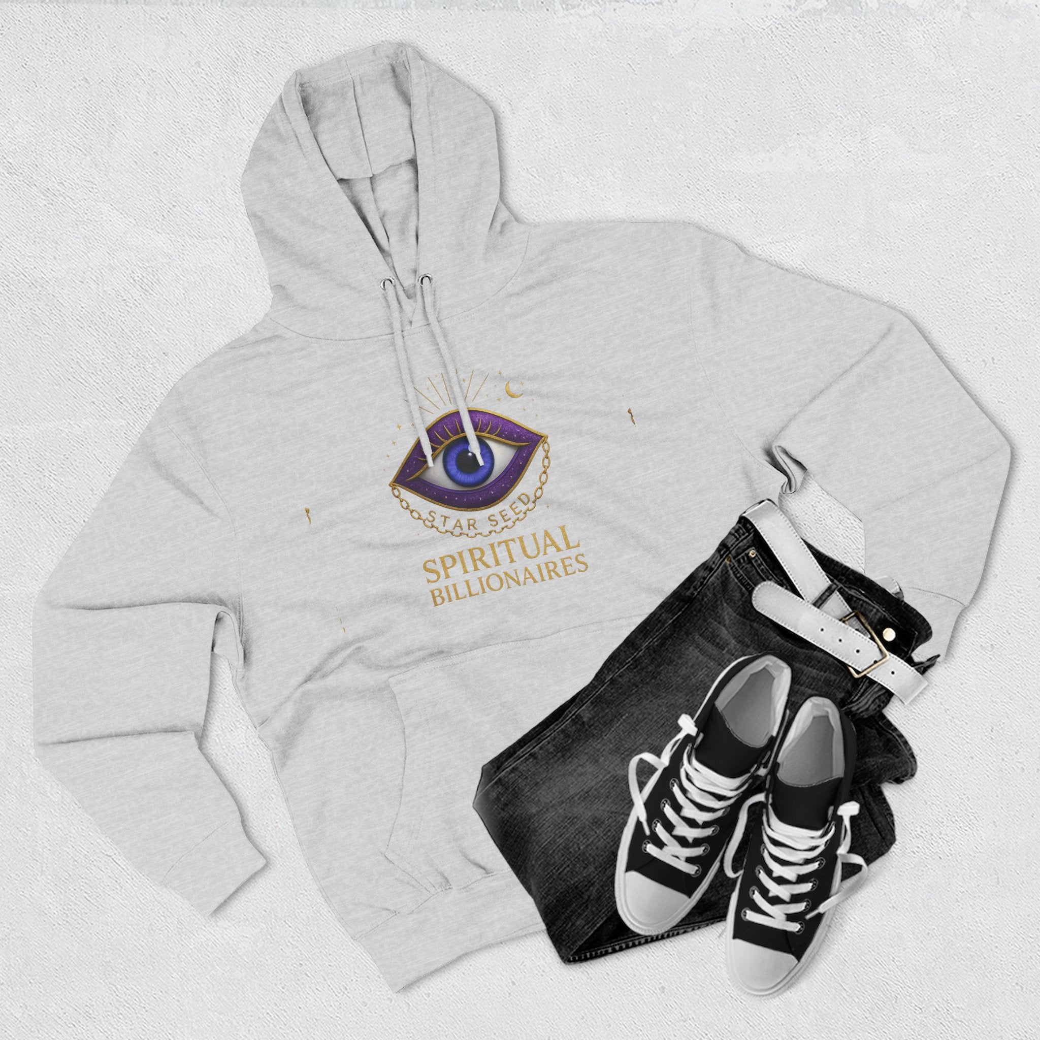 Spiritual Billionaires Hoodie, Cozy Fleece Hoodie, Mindfulness Apparel, Inspirational Gift, Spirituality Sweatshirt, Not Religious Design