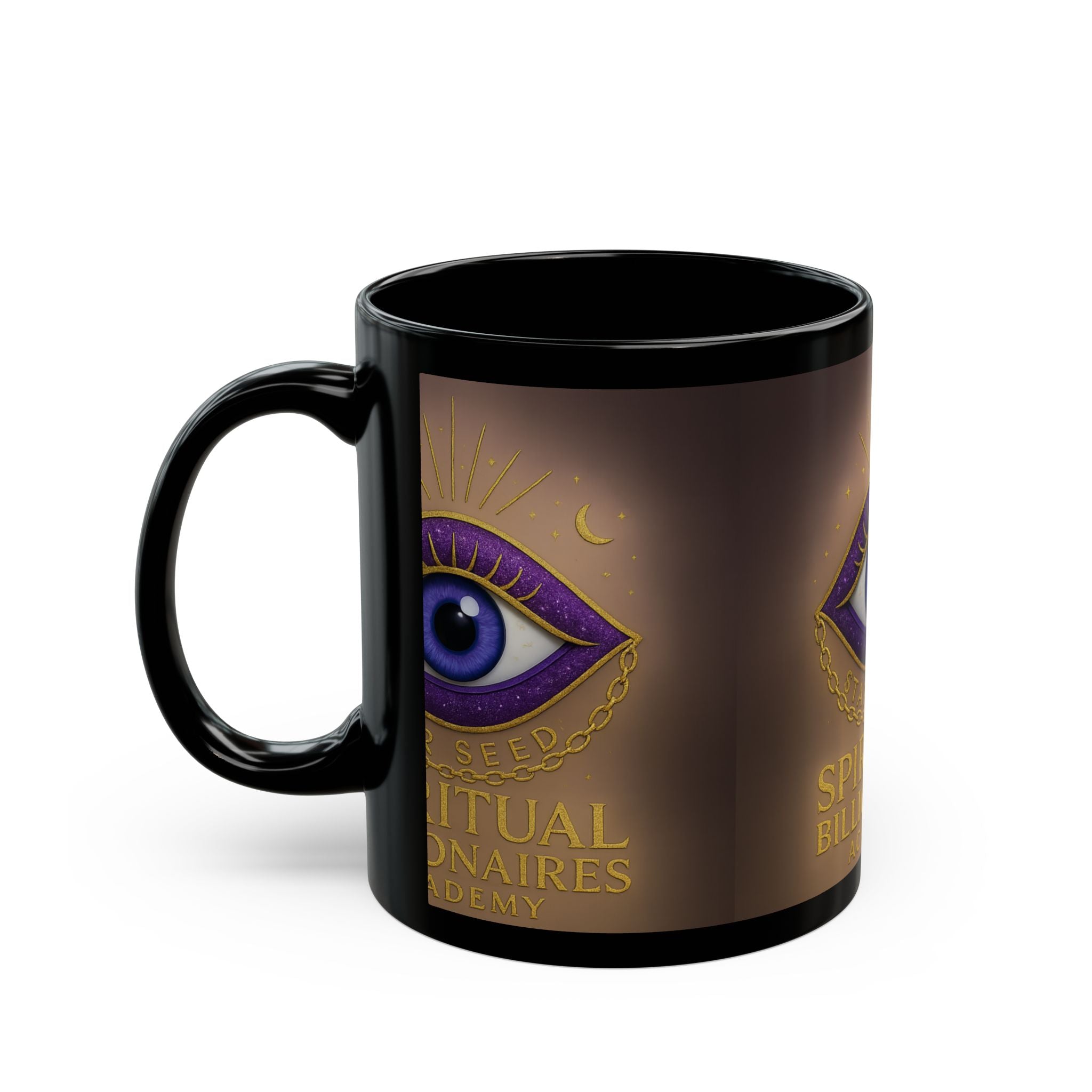 Spiritual Billionaires Mug - Eye Design, Motivational Coffee Cup, Witchy Gift, Affirmation Drinkware, Spirituality Present