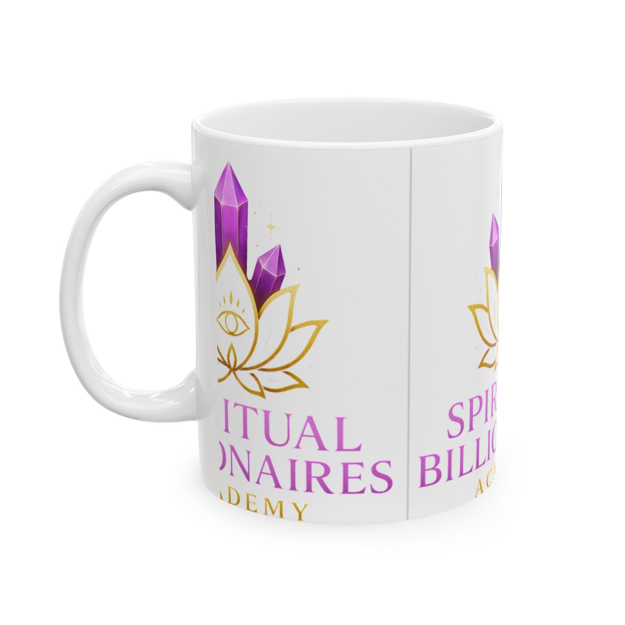 Spiritual Billionaires Academy Mug - Motivational Ceramic Coffee Cup for Meditation, Gifts for Spiritual Seekers, Inspirational Drinkware